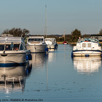 Buy canvas prints of Early morning on Thurne Dyke, Norfolk Broads by Chris Yaxley