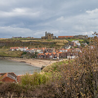 Buy canvas prints of A view over Whitby Bay, North Yorkshire by Chris Yaxley