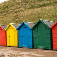Buy canvas prints of Whitby beach huts by Chris Yaxley
