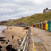 Buy canvas prints of A view along Whitby promenade, North Yorkshire Coast by Chris Yaxley
