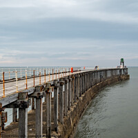 Buy canvas prints of Whitby West Pier by Chris Yaxley