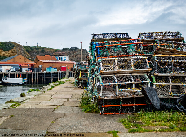 Fishing gear on Tate Hill Pier, Whitby Picture Board by Chris Yaxley