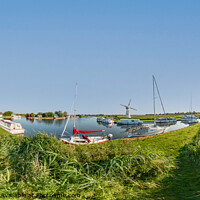Buy canvas prints of 360 panorama of Thurne Dyke by Chris Yaxley