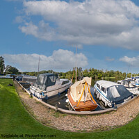 Buy canvas prints of 360 panorama of Womack Staithe on the River Thurne, Norfolk Broads by Chris Yaxley