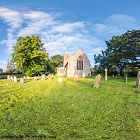 Buy canvas prints of 360 panorama in Irstead church yard, Norfolk by Chris Yaxley