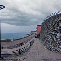 Buy canvas prints of 360 panorama of Cromer promenade and seafront, Norfolk by Chris Yaxley