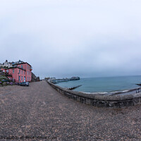 Buy canvas prints of 360 panorama of the promenade in the seaside town of Cromer by Chris Yaxley