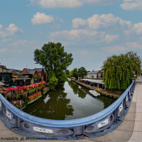 Buy canvas prints of 360 panorama captured from Foundry Bridge in the city of Norwich by Chris Yaxley
