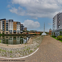 Buy canvas prints of 360 panorama captured along the bank of the River Wensum, Norwich by Chris Yaxley