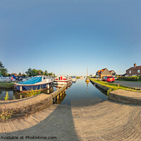 Buy canvas prints of 360 Panorama captured at the public slip way in Thurne Dyke, Norfolk Broads by Chris Yaxley