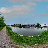 Buy canvas prints of 360 panorama captured at Patch Bridge on the Gloucester and Sharpness canal by Chris Yaxley