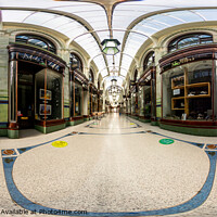 Buy canvas prints of 360 panorama of The Royal Arcade in the city of Norwich, Norfolk by Chris Yaxley
