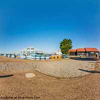 Buy canvas prints of 360 panorama of River Thurne boat yard in Potter Heigham, Norfolk by Chris Yaxley