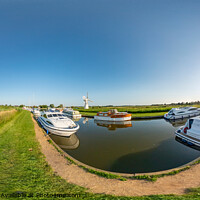 Buy canvas prints of 360 panorama captured at Thurne Dyke, Norfolk Broads by Chris Yaxley