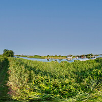 Buy canvas prints of 360 panorama on of the footpath along the River Thurne, Norfolk Broads by Chris Yaxley