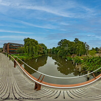 Buy canvas prints of 360 panorama captured from the John Jarrold Bridge, Norwich by Chris Yaxley