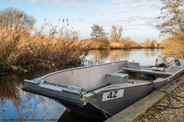 Norfolk Broads eel fishing boat Picture Board by Chris Yaxley