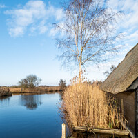 Buy canvas prints of River Ant boat shed by Chris Yaxley