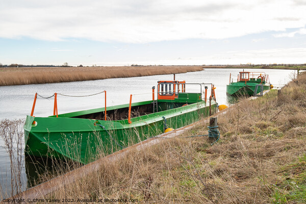 Boats on the Bure, Acle Picture Board by Chris Yaxley