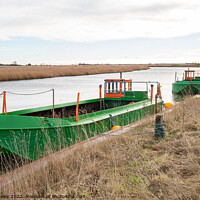 Buy canvas prints of Boats on the Bure, Acle by Chris Yaxley