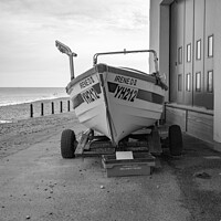 Buy canvas prints of Fishing boat in Cromer, Norfolk coast by Chris Yaxley