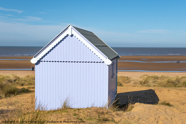 Hunstanton beach hut, North Norfolk Coast Picture Board by Chris Yaxley