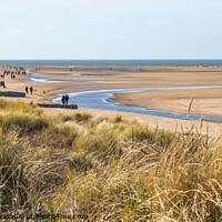 Buy canvas prints of A view over Hunstanton beach, North Norfolk coast by Chris Yaxley