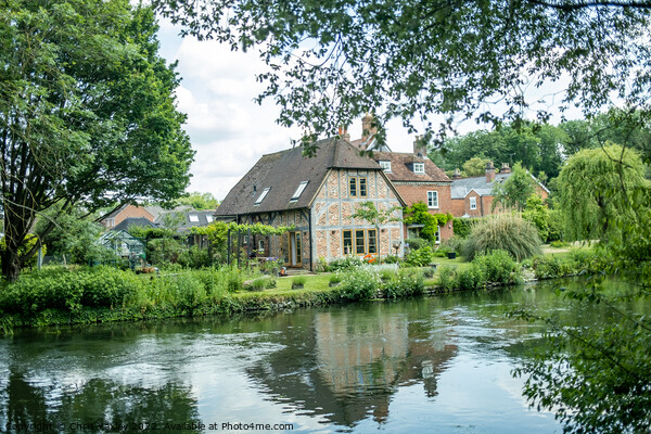 Quaint riverside cottage on the bank of the River Test, Hampshire Picture Board by Chris Yaxley