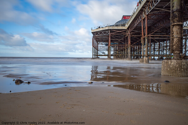 Long exposure at Cromer beach and pier, Norfolk Picture Board by Chris Yaxley