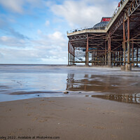 Buy canvas prints of Long exposure at Cromer beach and pier, Norfolk by Chris Yaxley