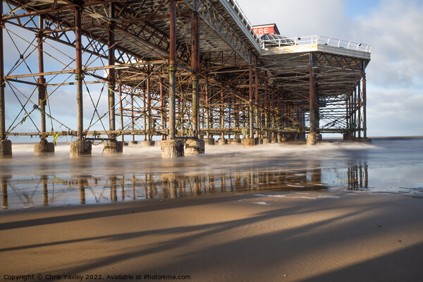 Long exposure of Cromer pier, Norfolk coast Picture Board by Chris Yaxley
