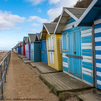 Buy canvas prints of Beach huts on Cromer Beach, North Norfolk Coast by Chris Yaxley