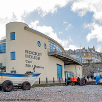 Buy canvas prints of RNLI Henry Blogg Museum and Rocket House Cafe, Cromer by Chris Yaxley