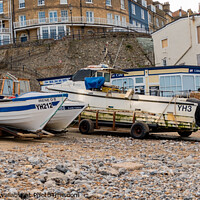 Buy canvas prints of Sea fishing boats on Cromer beach, Norfolk by Chris Yaxley