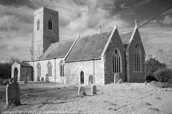 Historic church in rural Norfolk Picture Board by Chris Yaxley