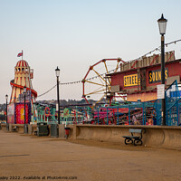 Buy canvas prints of Funfair on the prom by Chris Yaxley