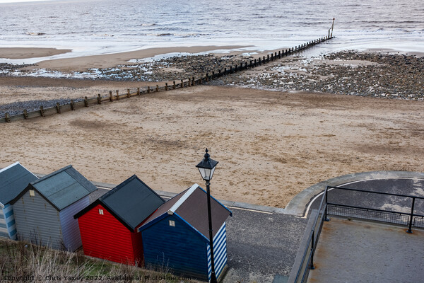 Beach huts on the prom Picture Board by Chris Yaxley