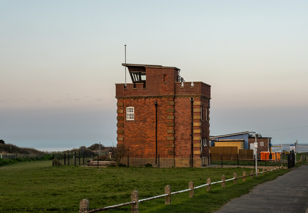 lifeguard lookout tower on Hunstanton clifftop, North Norfolk coast  Picture Board by Chris Yaxley