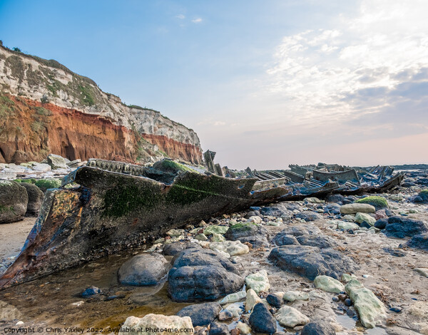 Shipwreck on Hunstanton beach Picture Board by Chris Yaxley