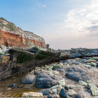 Buy canvas prints of Shipwreck on Hunstanton beach by Chris Yaxley