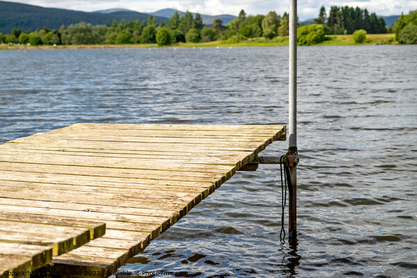 Wooden staging on Aboyne Loch, Aberdeenshire Picture Board by Chris Yaxley