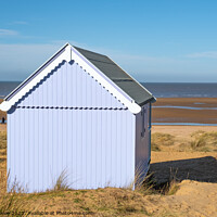 Buy canvas prints of  Traditional wooden beach hut by Chris Yaxley