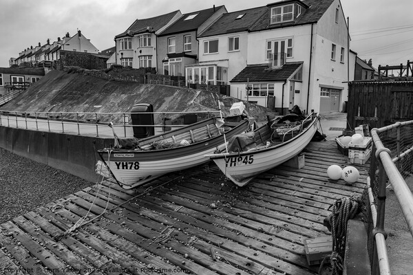 Fishing boats on the Norfolk coast Picture Board by Chris Yaxley