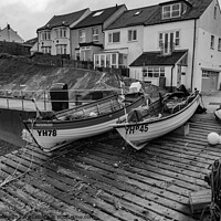 Buy canvas prints of Fishing boats on the Norfolk coast by Chris Yaxley