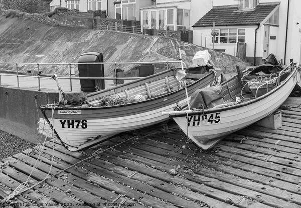 Crab fishing boats on the slipway Picture Board by Chris Yaxley