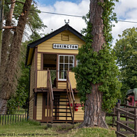 Buy canvas prints of Traditional wooden signal house by Chris Yaxley
