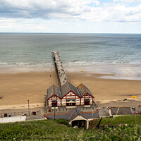 Buy canvas prints of Saltburn pier, North Yorkshire by Chris Yaxley