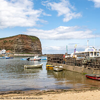 Buy canvas prints of Staithes Harbour, North Yorkshire by Chris Yaxley