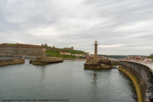The entrance to Whitby harbour Picture Board by Chris Yaxley