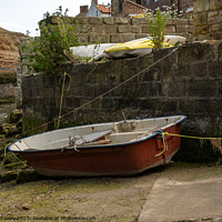 Buy canvas prints of Boat in Staithes by Chris Yaxley